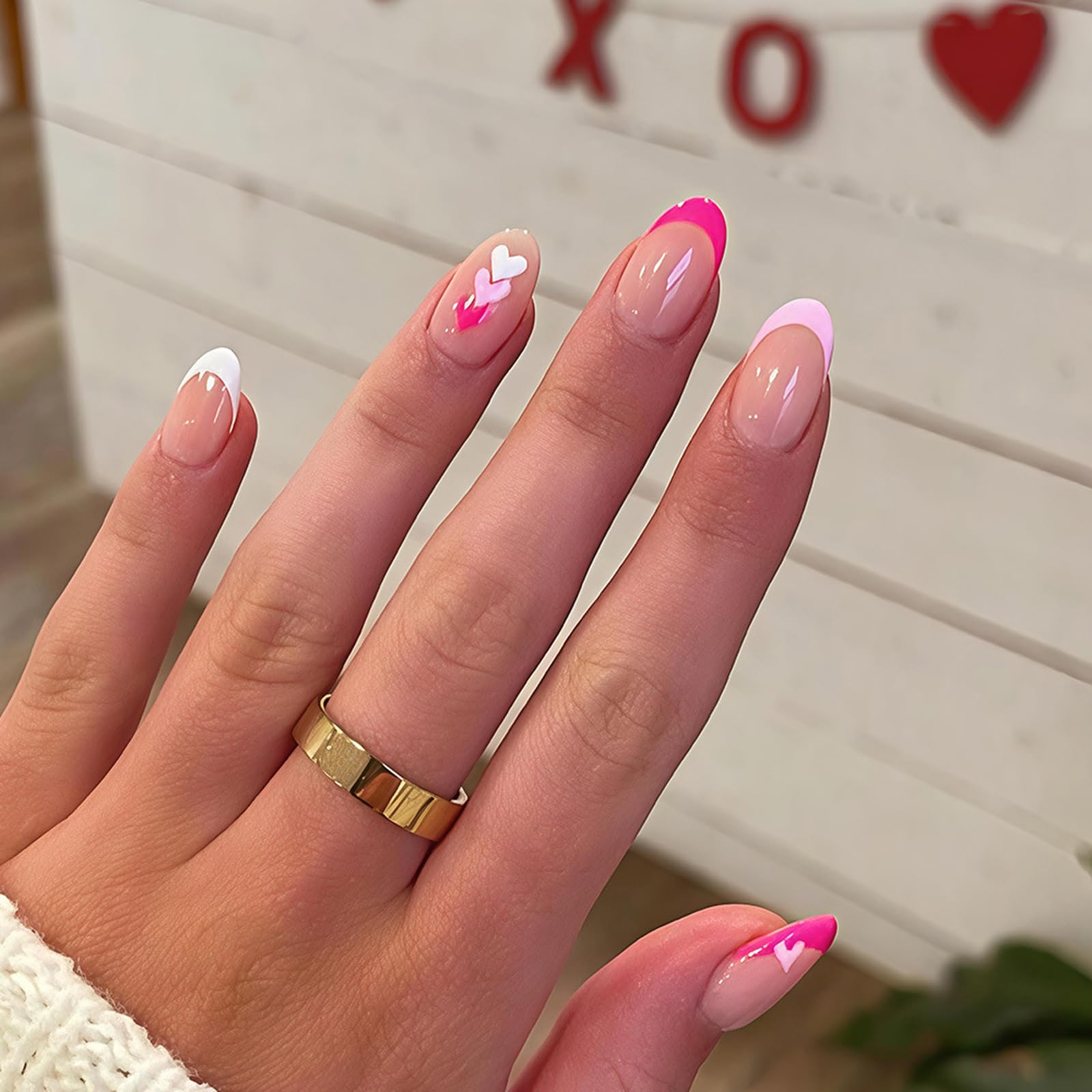 Rdntbeu uñas San Valentín en caja, presentación ordenada para empezar.