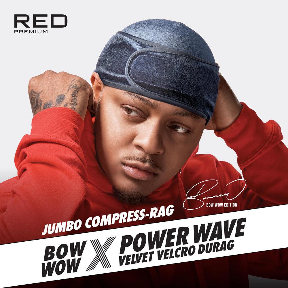 Red by Kiss Bow Wow X Power Wave Durag bordes sin enganches para cabello suave