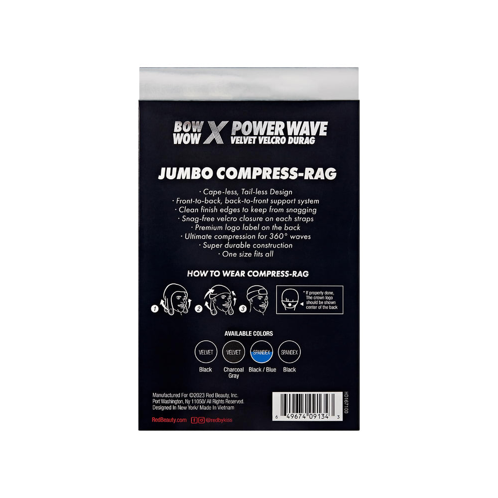 Red by Kiss Bow Wow X Power Wave Durag ajuste con cierre gancho-bucle estable