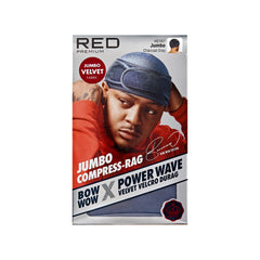 Red by Kiss Bow Wow X Power Wave Durag vista frontal 360° para peinados duraderos