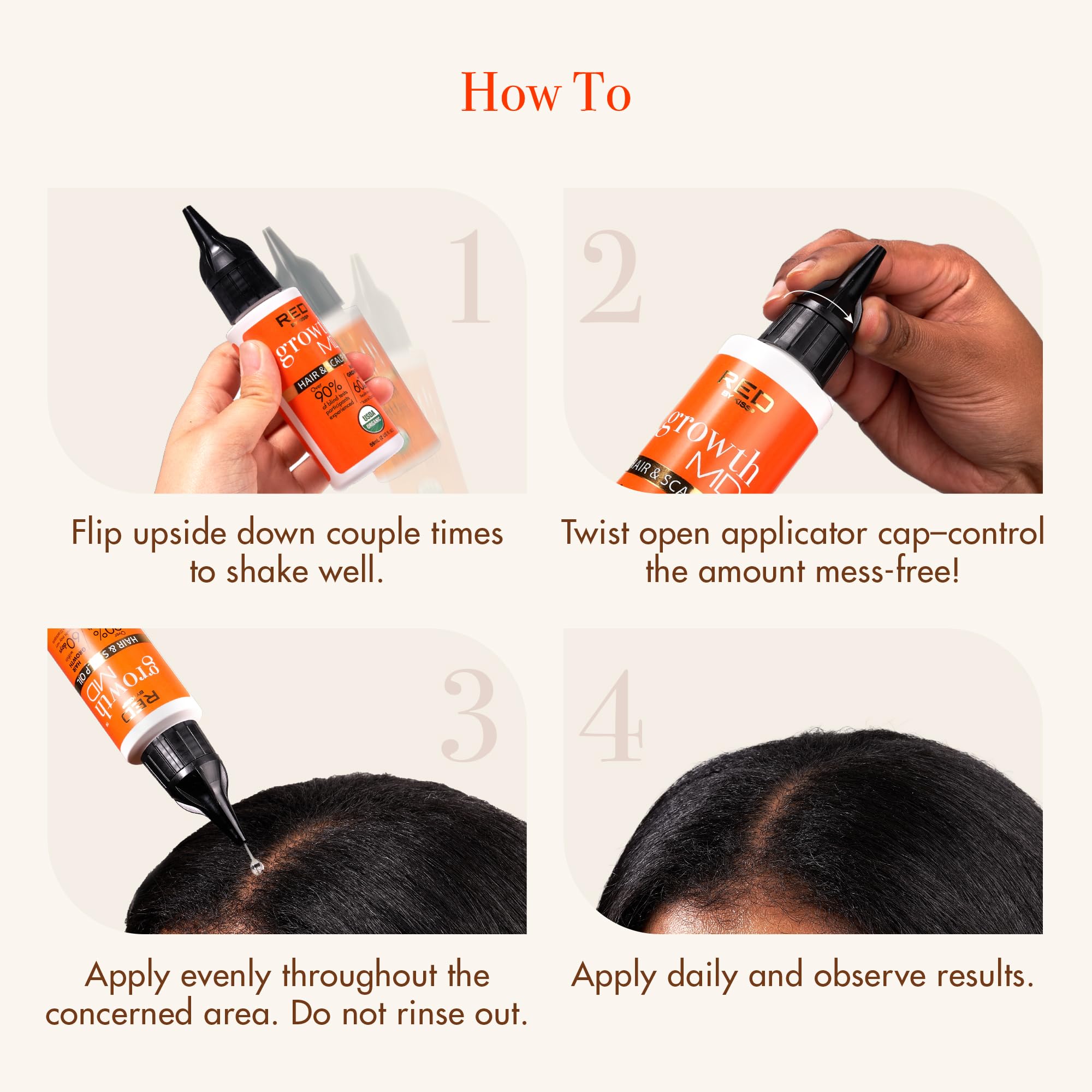 Red by Kiss Growth MD: presentación de 4.5 oz para uso diario