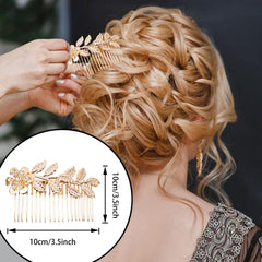 Accesorio de cabello Redanha en dorado, ideal para fiestas y graduaciones.