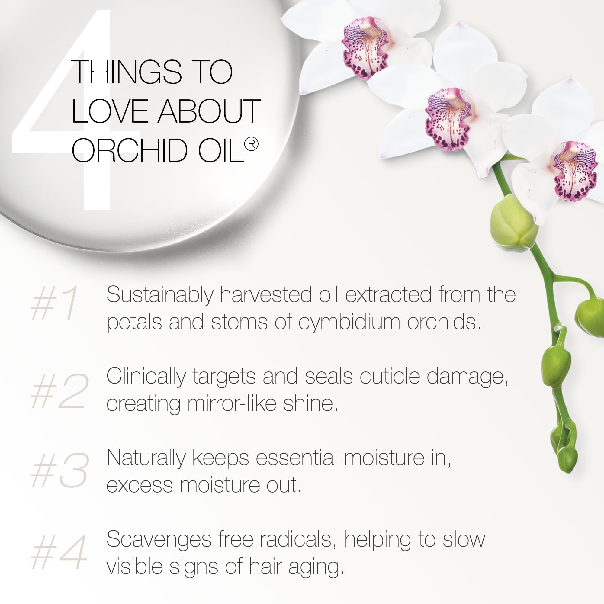 Redavid Aceite de Orquídea: aplicación en manos para un peinado suave y manejable.