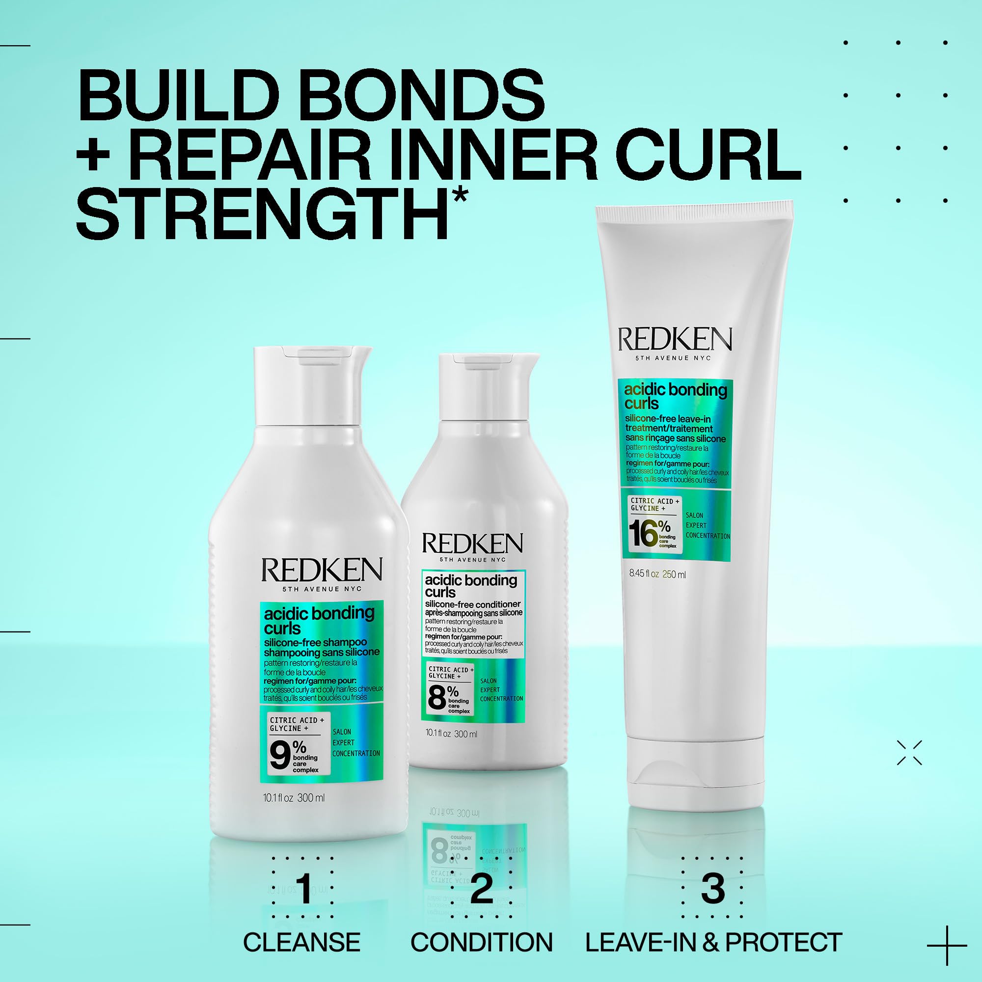 Redken Acidic Bonding Curls: definición visible y manejo más fácil.