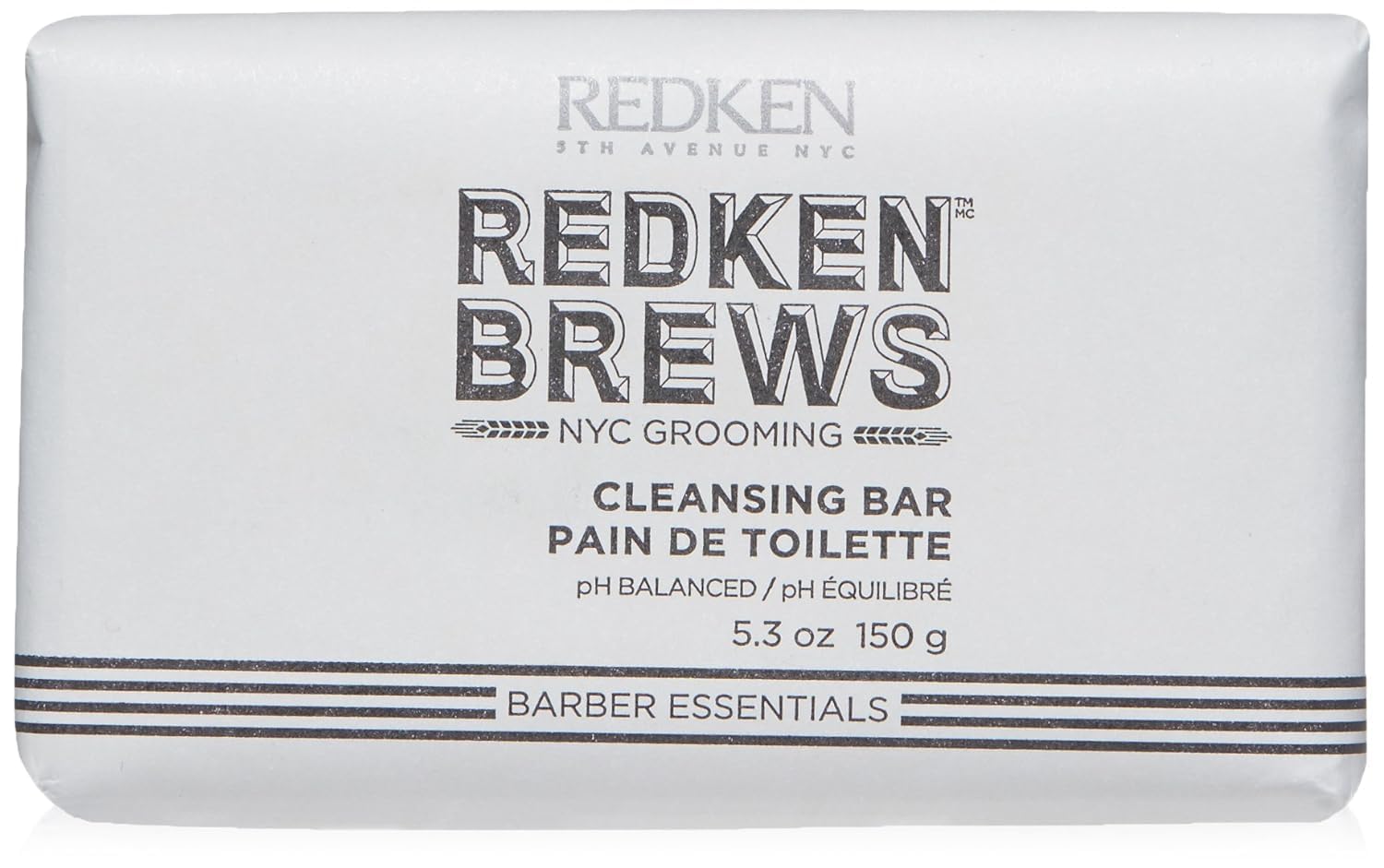 Redken Brews barra de limpieza para rostro y cuerpo, limpieza suave y humectación.
