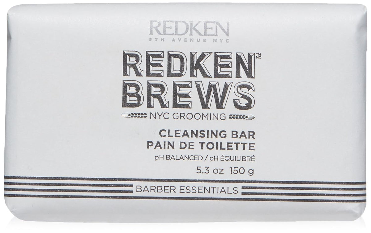 Redken Brews barra de limpieza para rostro y cuerpo, limpieza suave y humectación.