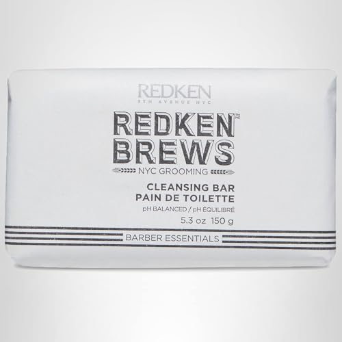 Redken Brews barra pH balanceado, cuida la piel en cada uso.
