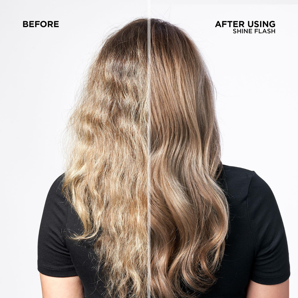 Redken Shine Flash 02 spray ligero deja un acabado tipo vidrio.