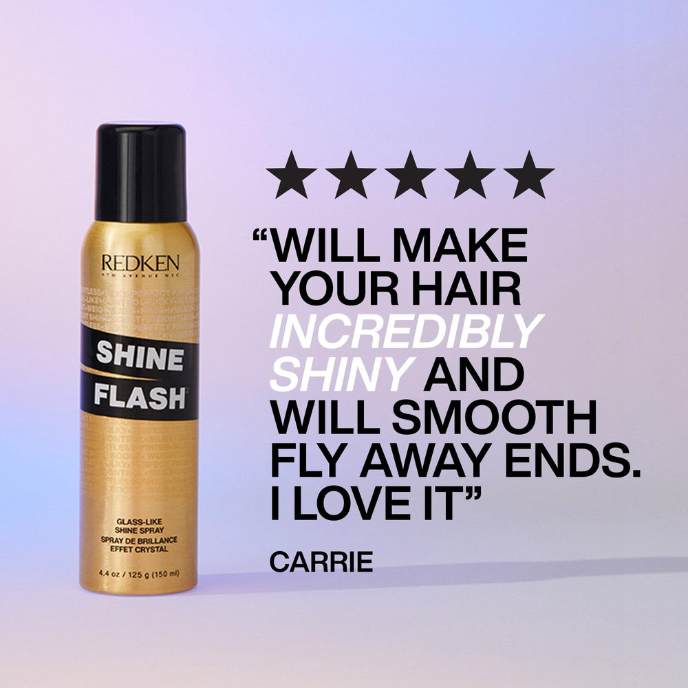Redken Shine Flash 02 brillo y control de pelos sueltos para un look pulido.