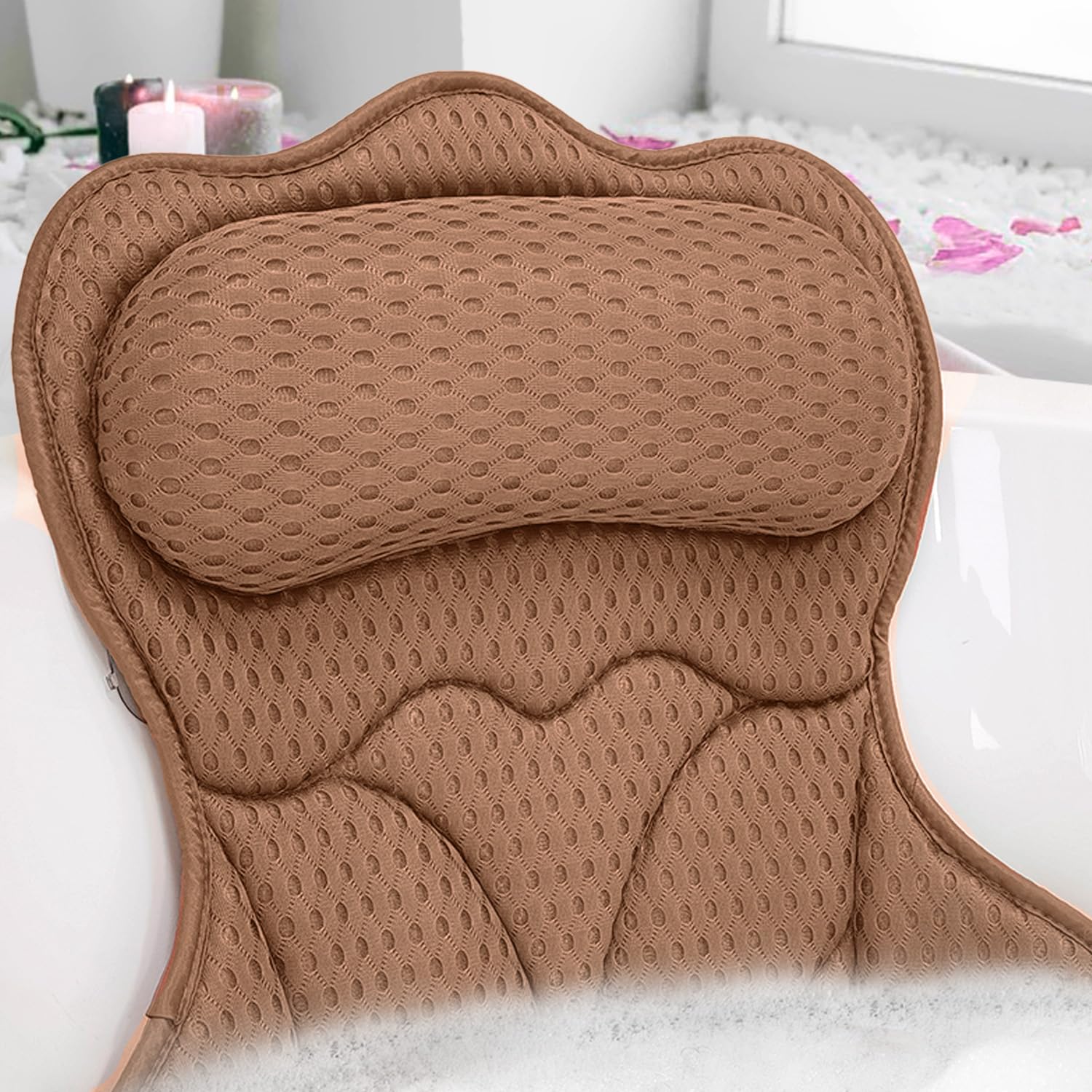 Almohada REEZEIVI para baño: seis ventosas que aseguran fijación estable durante el baño