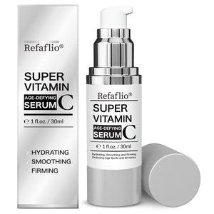 Refaflio Serum Vitamina C 30 ml, botella naranja, ayuda a hidratar y dar luminosidad.