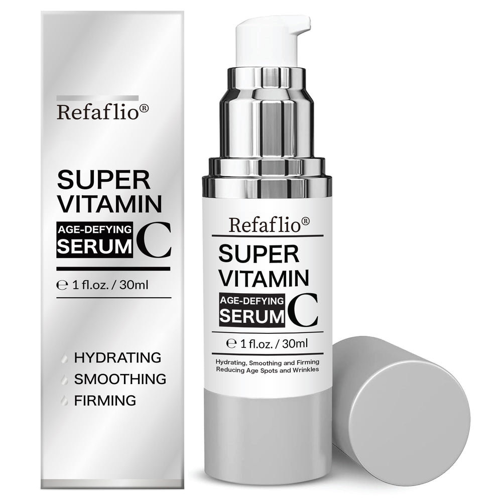 Refaflio Serum Vitamina C 30 ml, botella naranja, ayuda a hidratar y dar luminosidad.