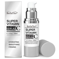 Refaflio Serum Vitamina C 30 ml, botella naranja, ayuda a hidratar y dar luminosidad.