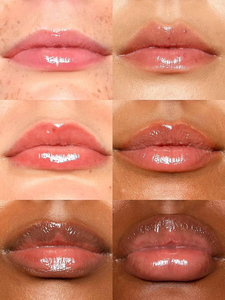 REFY Brillo Labial Blush muestra color neutro para uso cotidiano.