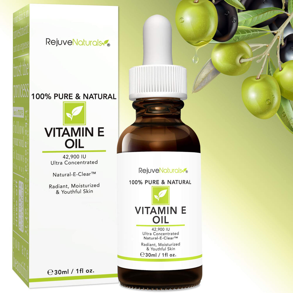 RejuveNaturals Textura sedosa de Vitamina E, absorción rápida.