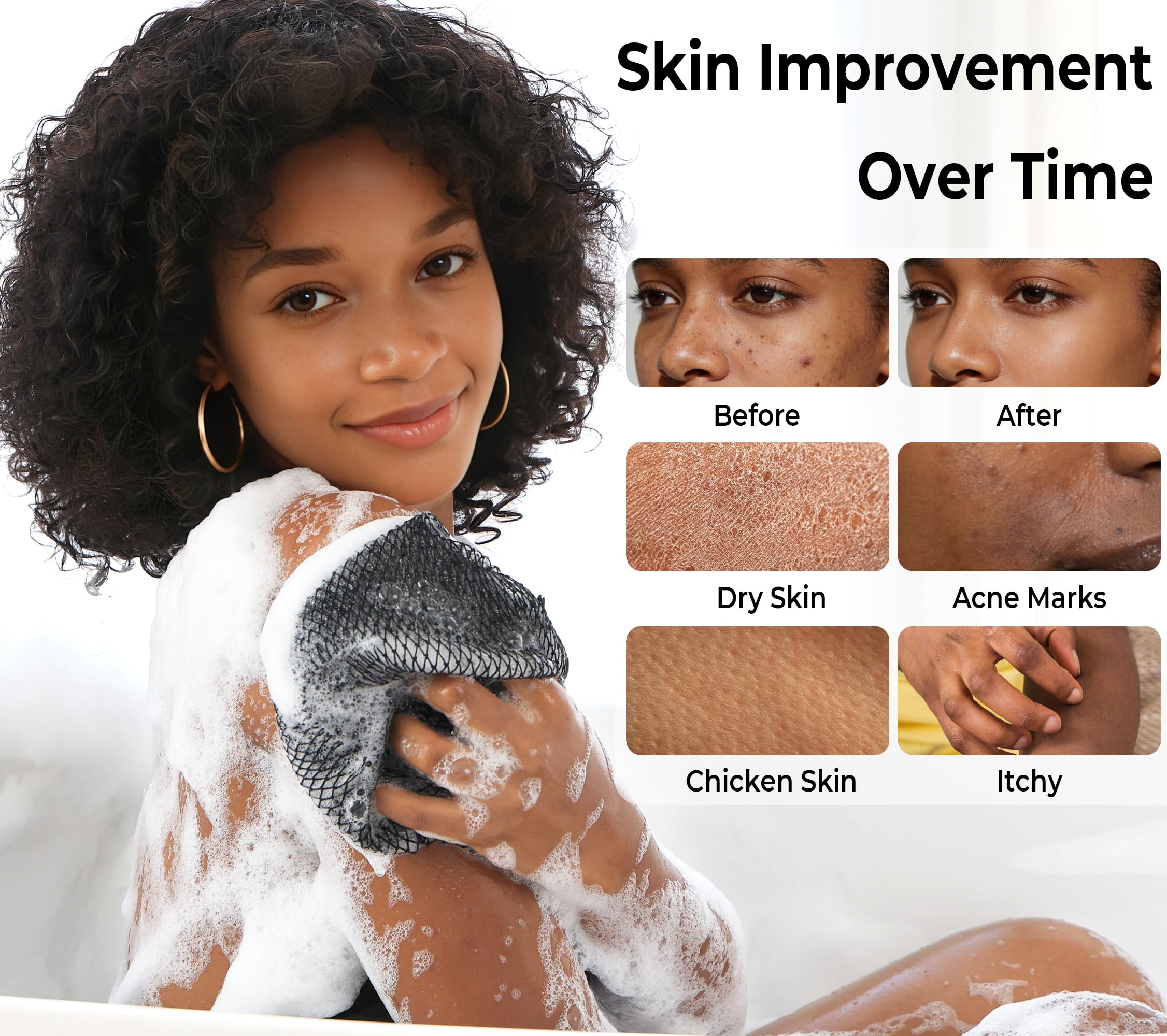 RelaxScene esponja para ducha exfoliante para piel suave y renovada.