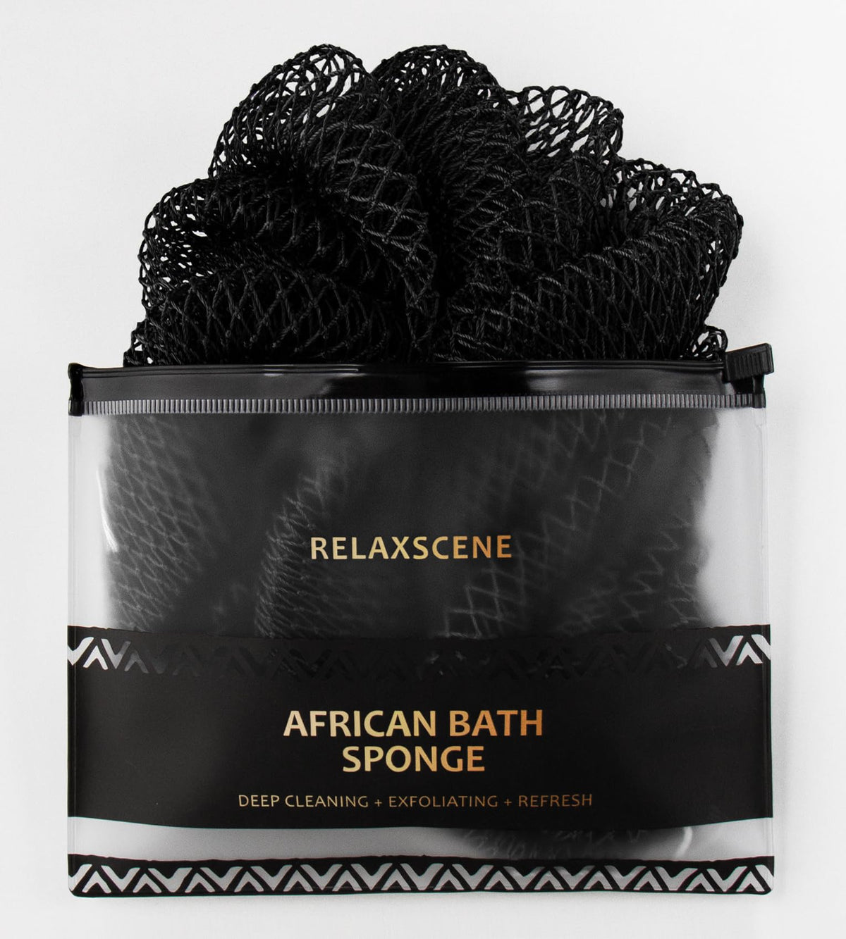 RelaxScene esponja de red africana auténtica para exfoliar suavemente la piel.