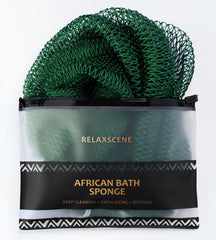 RelaxScene esponja de red africana para la espalda, exfolia suave y limpia