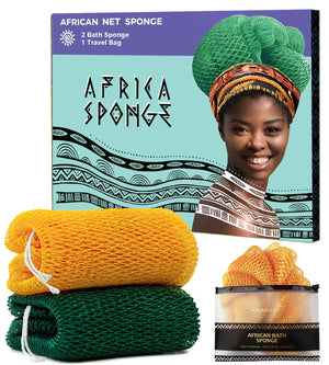 RelaxScene esponja africana de red: pack de dos para exfoliar suavemente la piel.