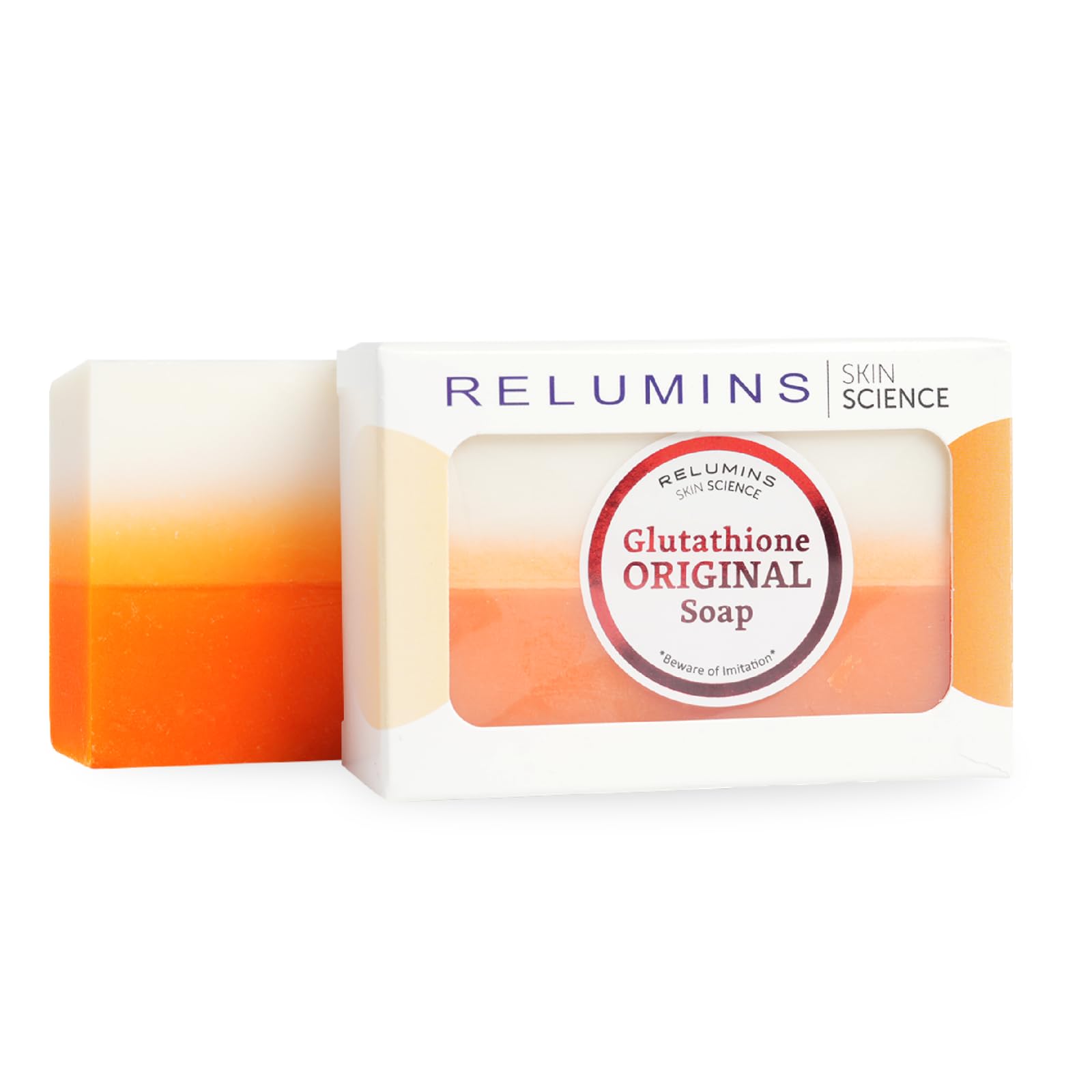 Relumins glutatión jabón: limpieza profunda para piel limpia y fresca.