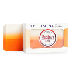 Relumins glutatión jabón: limpieza profunda para piel limpia y fresca.