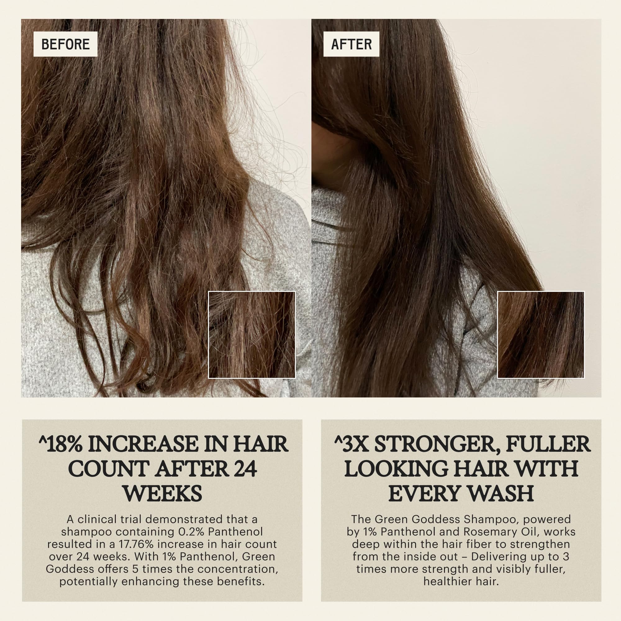 Remilia Green Goddess Shampoo, empaque de lujo, experiencia de spa en casa.