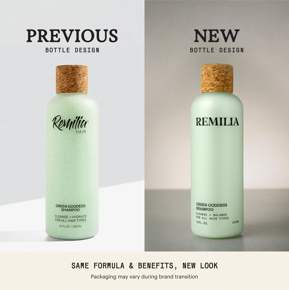 Remilia Green Goddess Shampoo espuma densa para una limpieza completa sin esfuerzo.