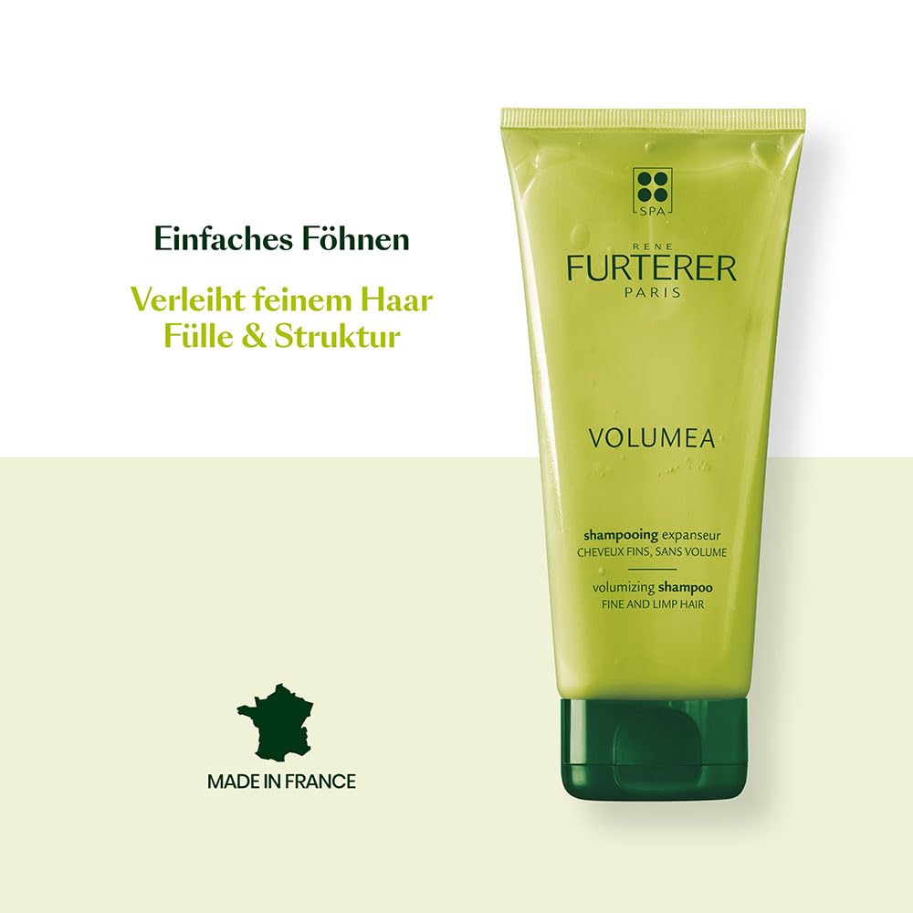 René Furterer VOLUMEA: botella lateral para cuerpo capilar en cabello fino.