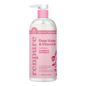 Renpure acondicionador agua de rosas en botella 710ml para hidratación suave.