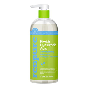 Renpure Kiwi con ácido hialurónico, botella con bomba para hidratación diaria.