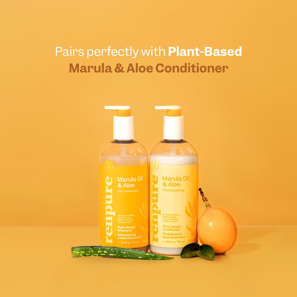 Renpure Marula Oil Aloe, envase reciclable para cuidado sostenible.