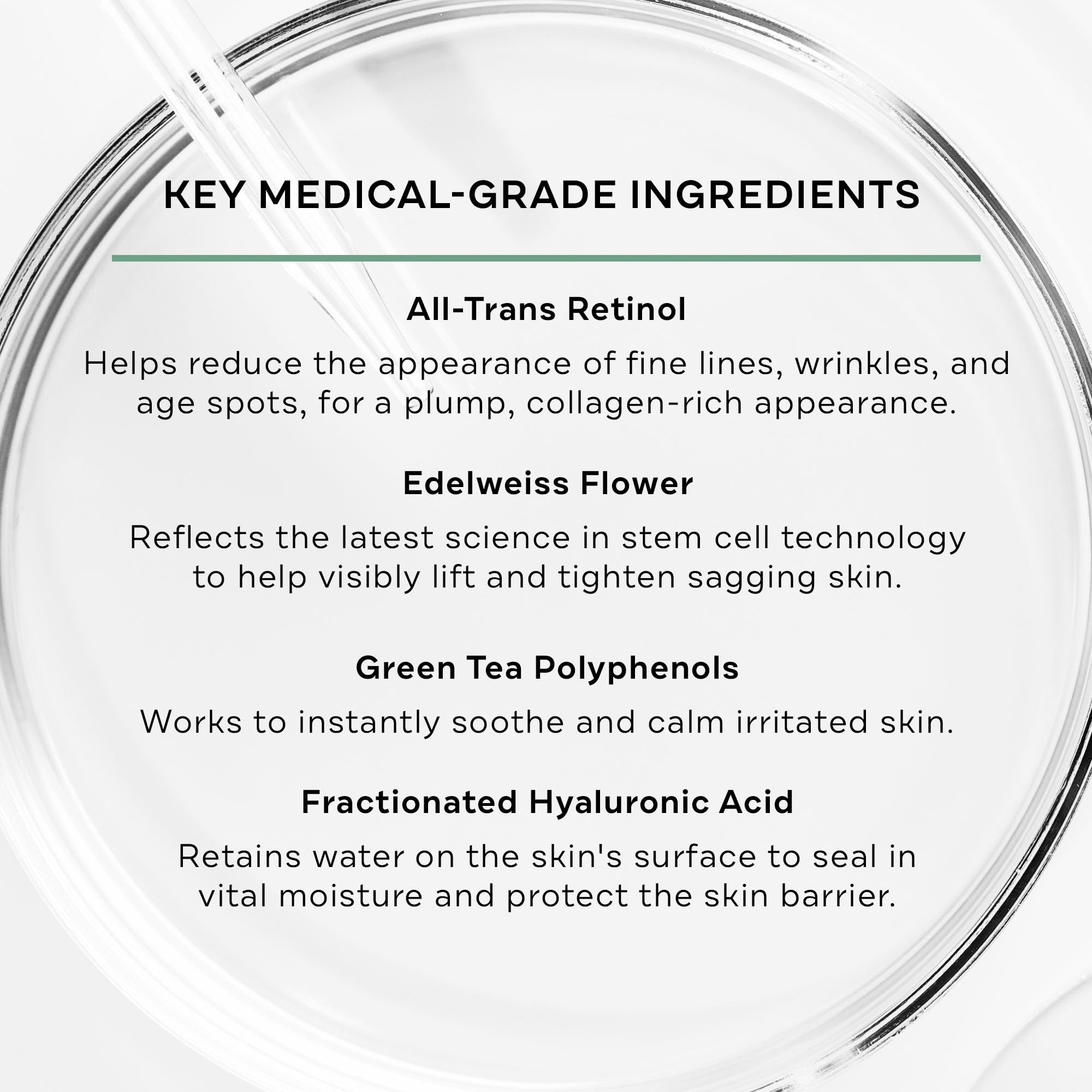Replenix Retinol Smooth + Tighten, aplicación en la palma de la mano