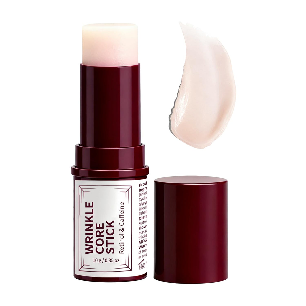 Bálsamo ocular Retinol y Cafeína en aplicación suave para contorno de ojos, hidratante.