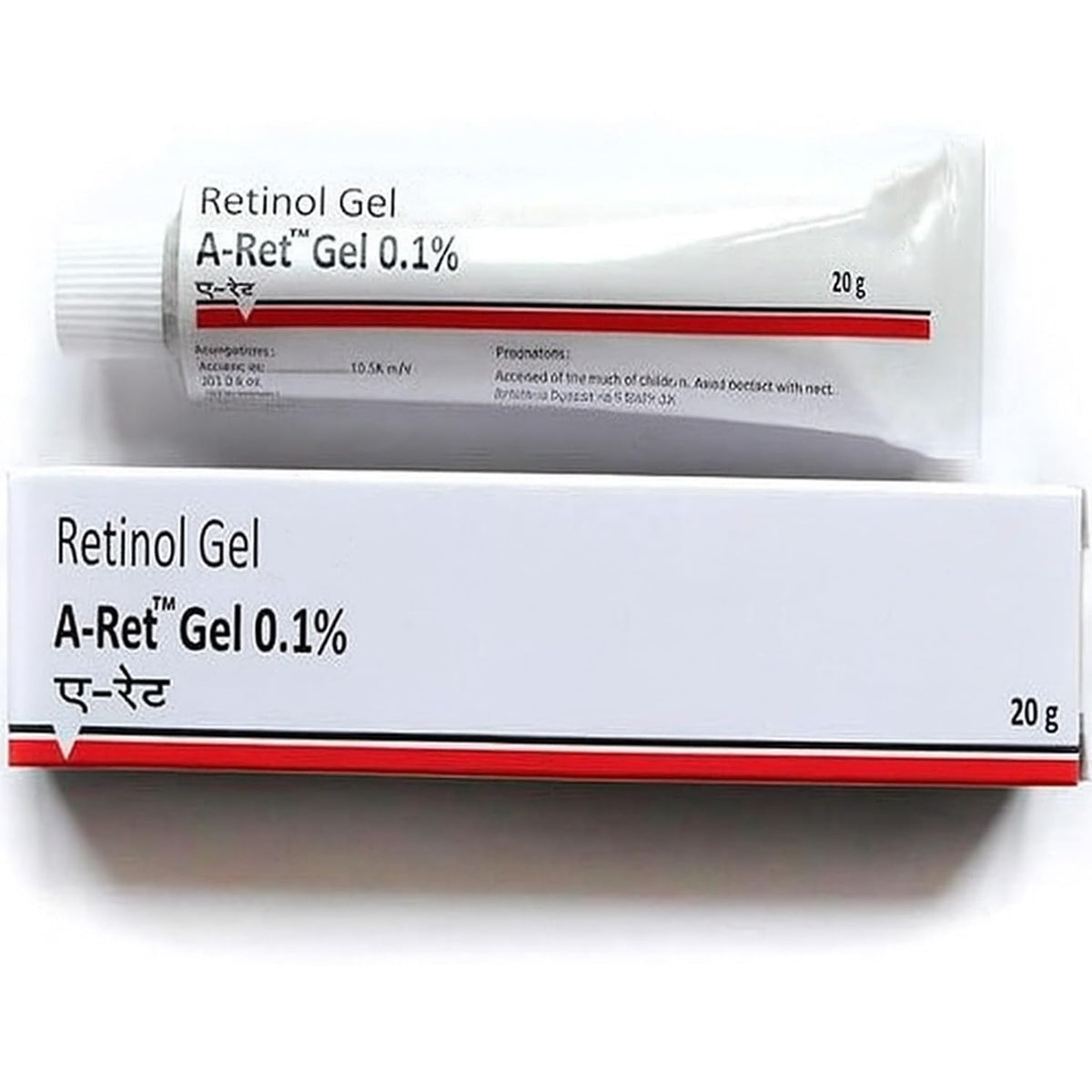 Retinol Gel 0,1% – botella para uso nocturno, textura suave.