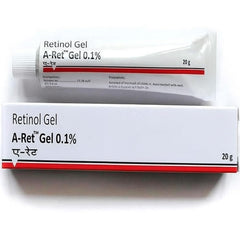 Retinol Gel 0,1% – botella para uso nocturno, textura suave.