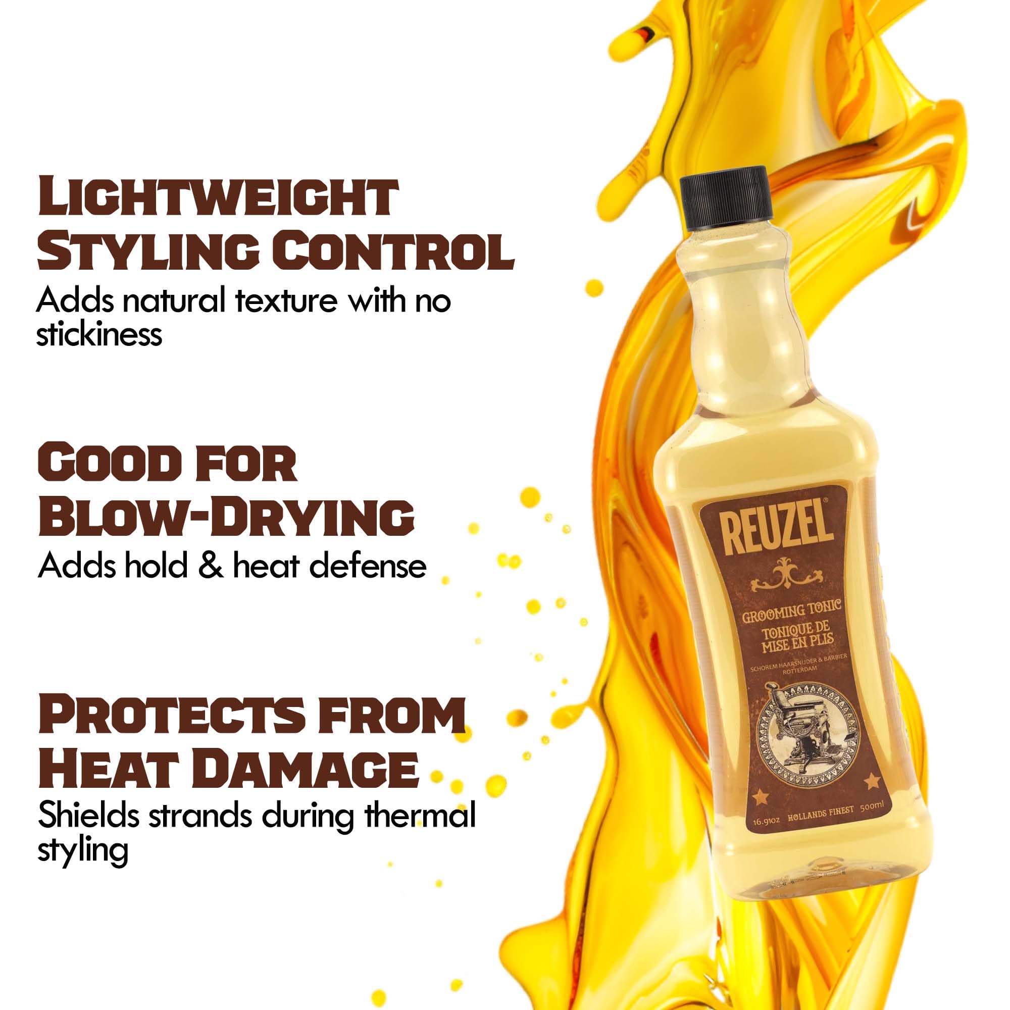 REUZEL Tonico Grooming: textura definida para un peinado.