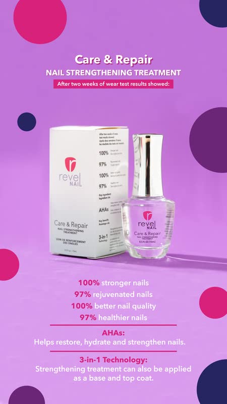 Revel Nail Care & Repair: acabado brillante y natural con capa fortalecedora.