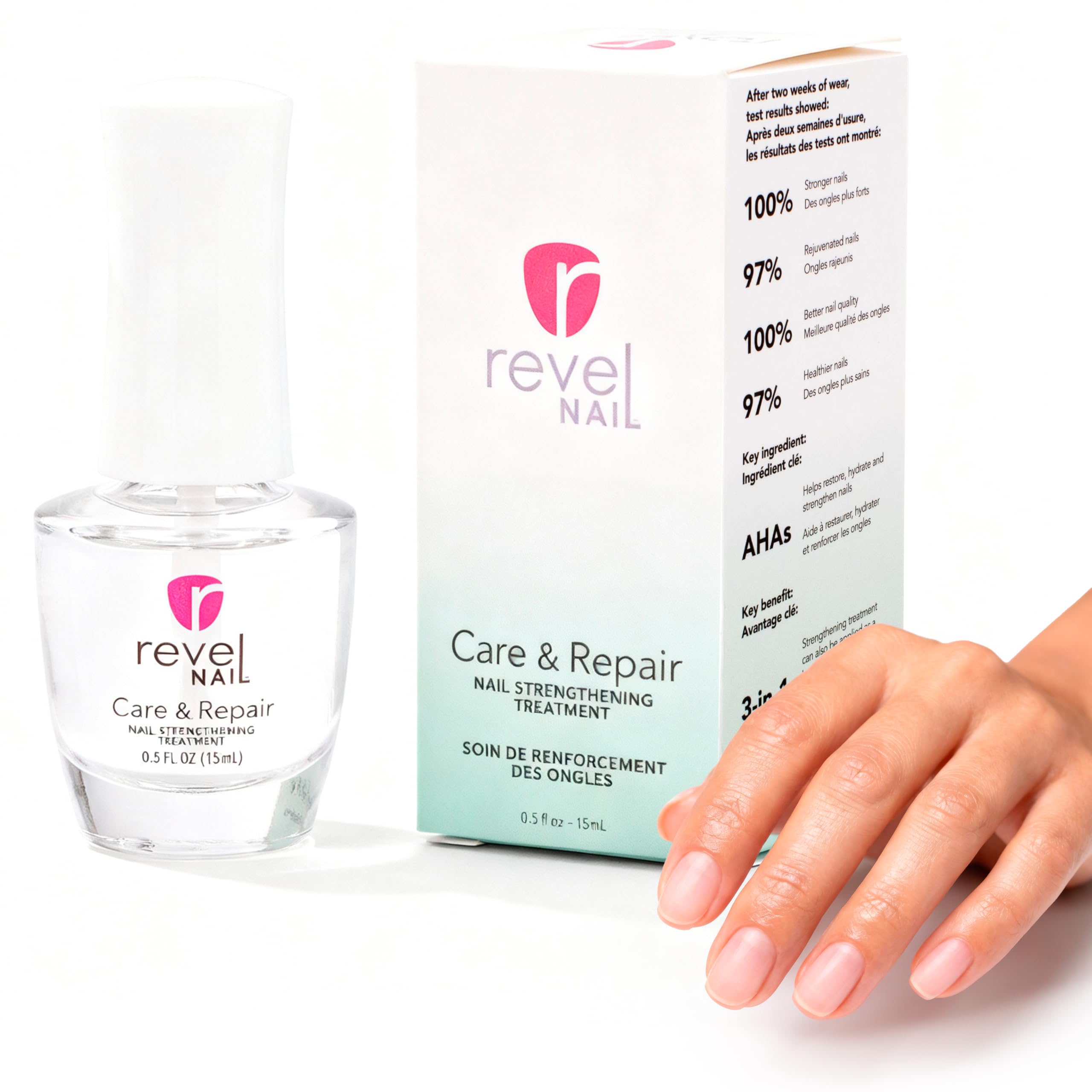 Revel Nail Care & Repair: secado rápido sin lámpara UV/LED para uso diario.
