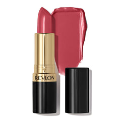 Revlon barra labial cremosa, textura suave, aplicación cómoda.