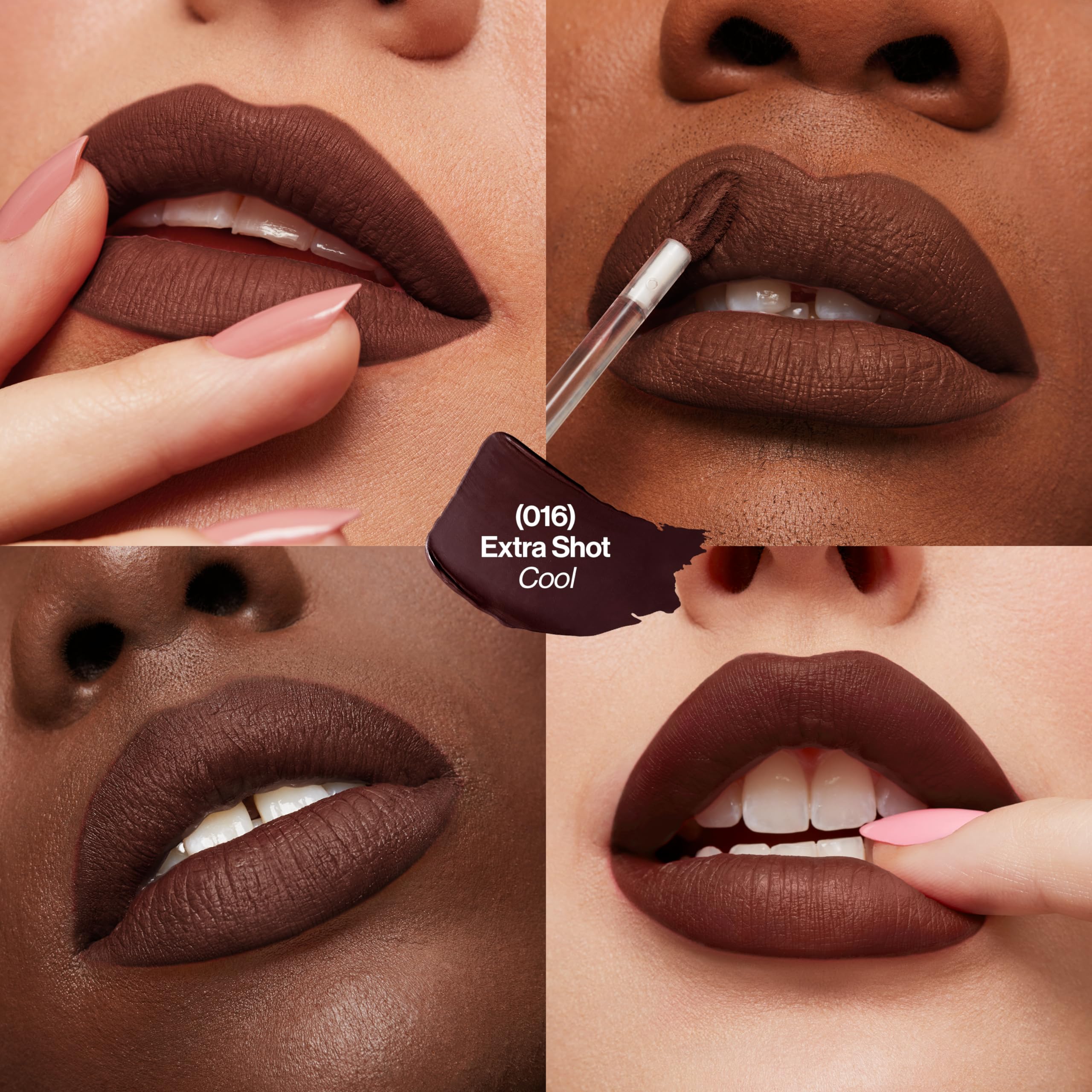 Revlon barra labios mate Limitless, aplicador ergonómico para trazo preciso.