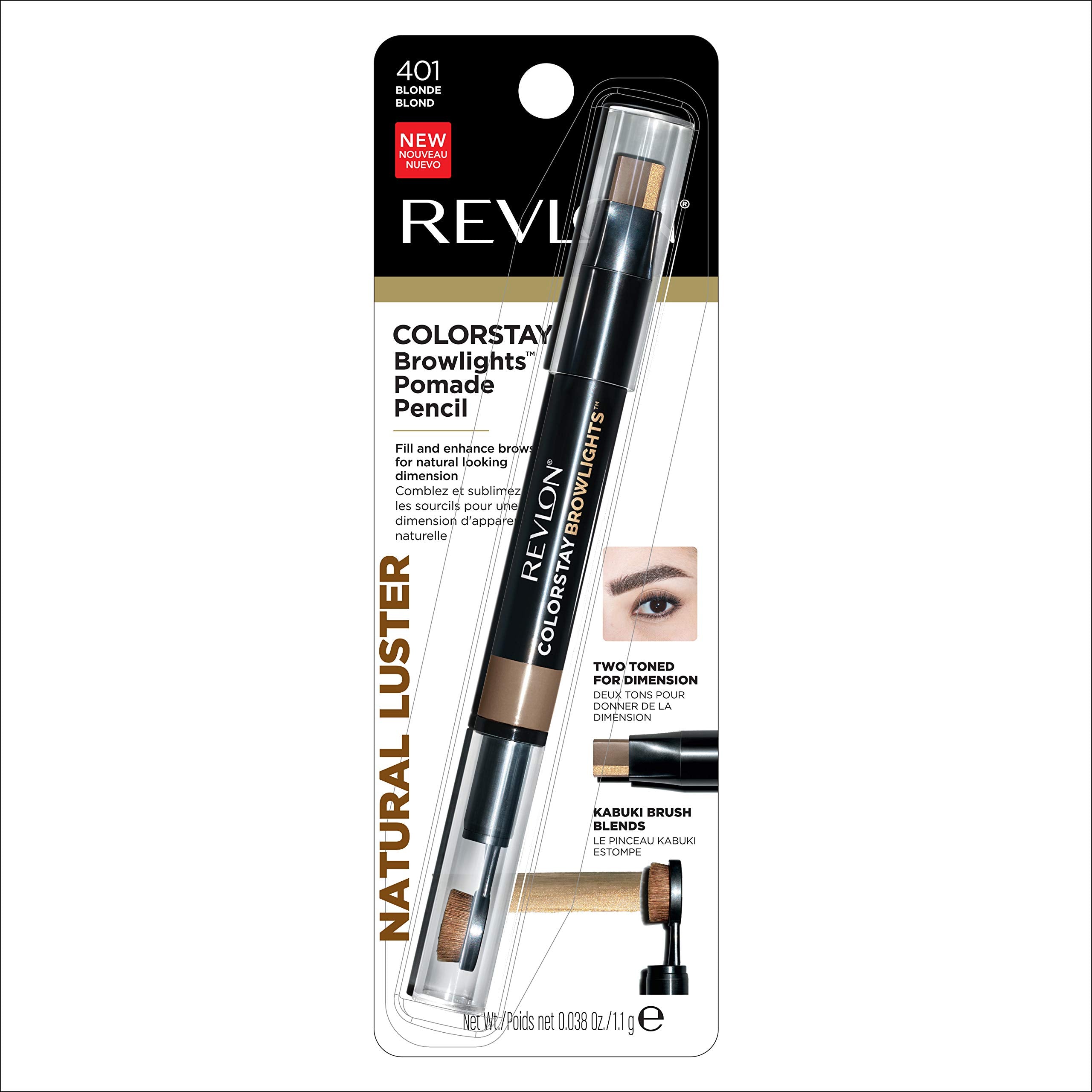 REVLON ColorStay Browlights kabuki-mezclador facilita difuminado suave y acabado pulido
