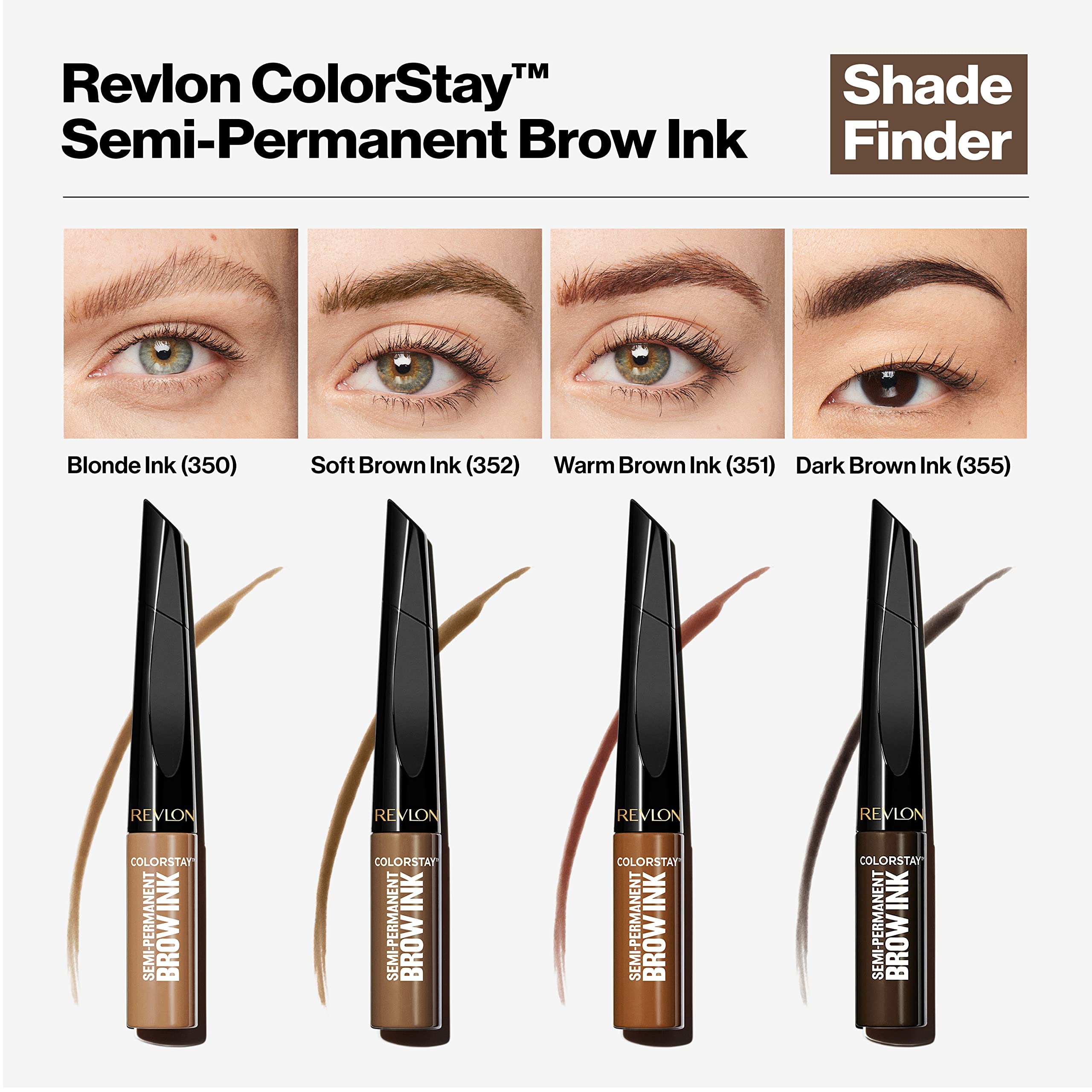 REVLON ColorStay Ceja Tinta, sin transferencia para un look limpio.