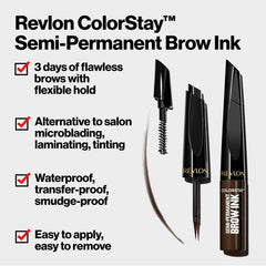 REVLON ColorStay Ceja Tinta, textura flexible para un acabado natural.