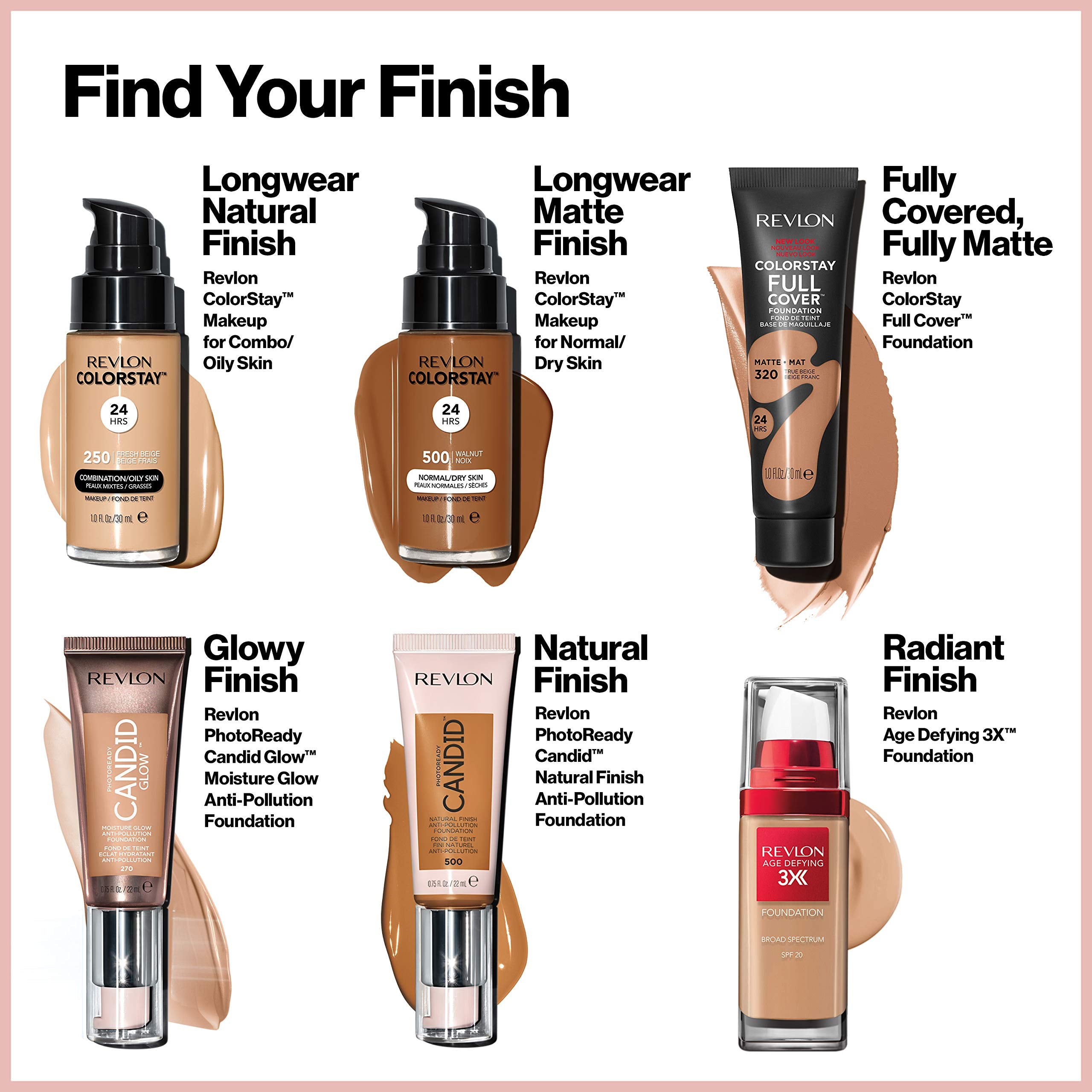 Revlon ColorStay Cobertura Total, efecto mate en piel, acabado suave y uniforme