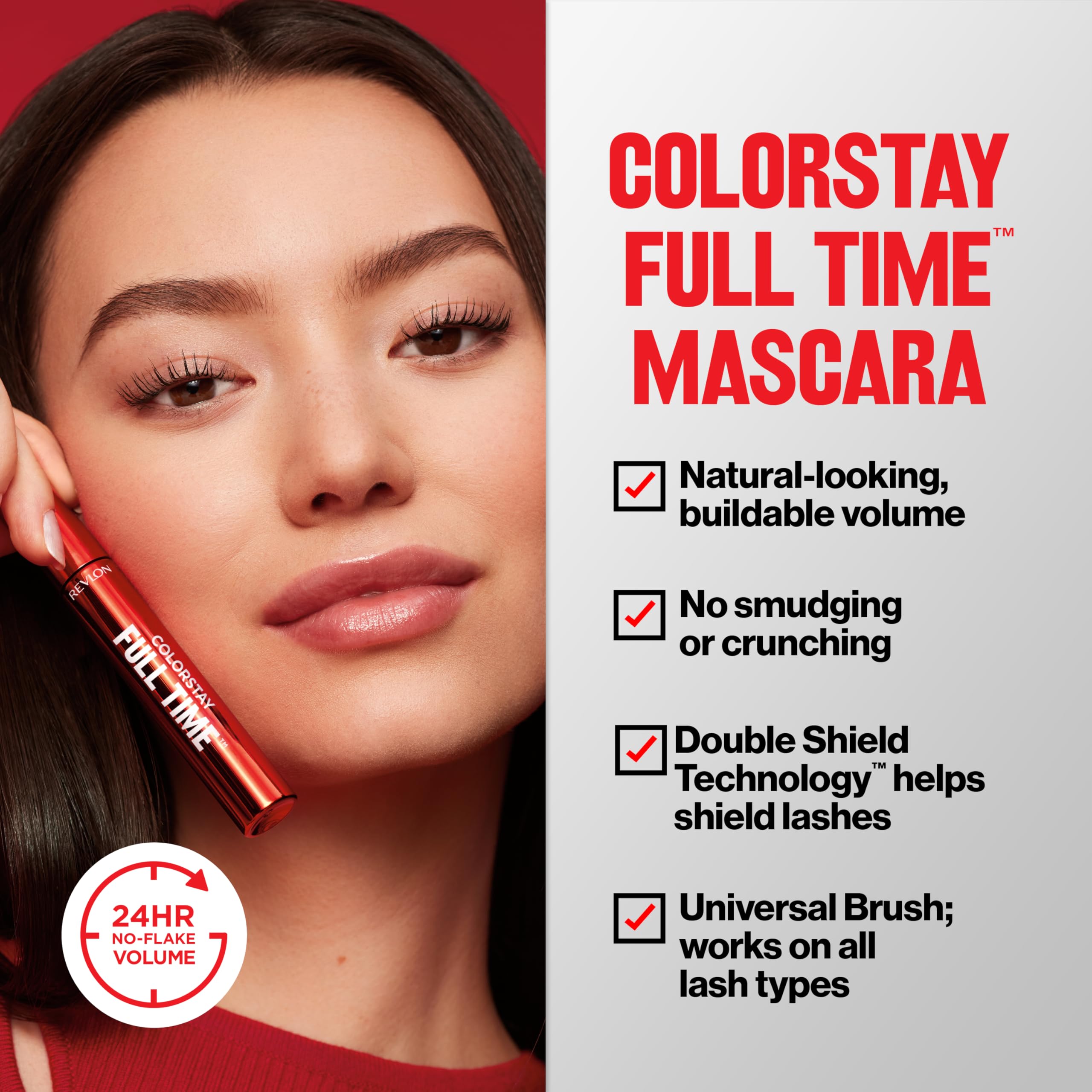 REVLON ColorStay Full Time Mascara con fibras de girasol para volumen ligero