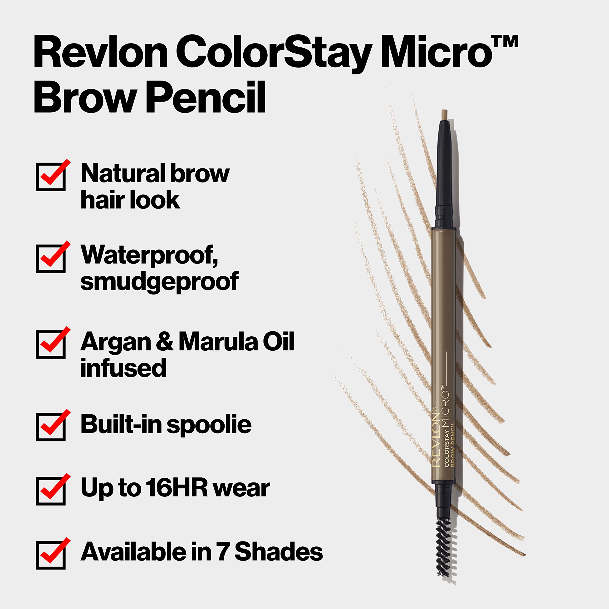 Revlon ColorStay Micro con aceite de argán y marula para cejas suaves.