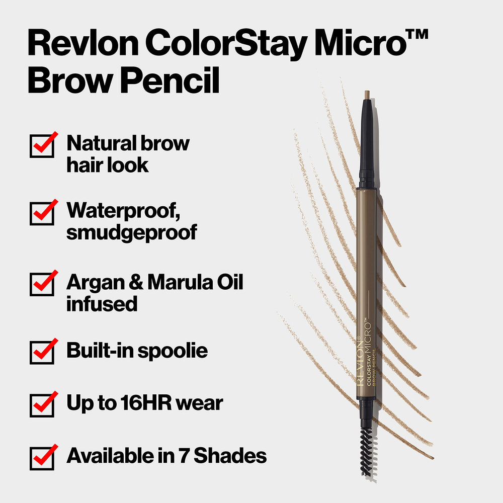 Revlon ColorStay Micro con aceite de argán y marula para cejas suaves.