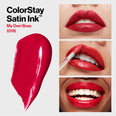 Aplicación suave de REVLON ColorStay Satin Ink para un acabado uniforme.