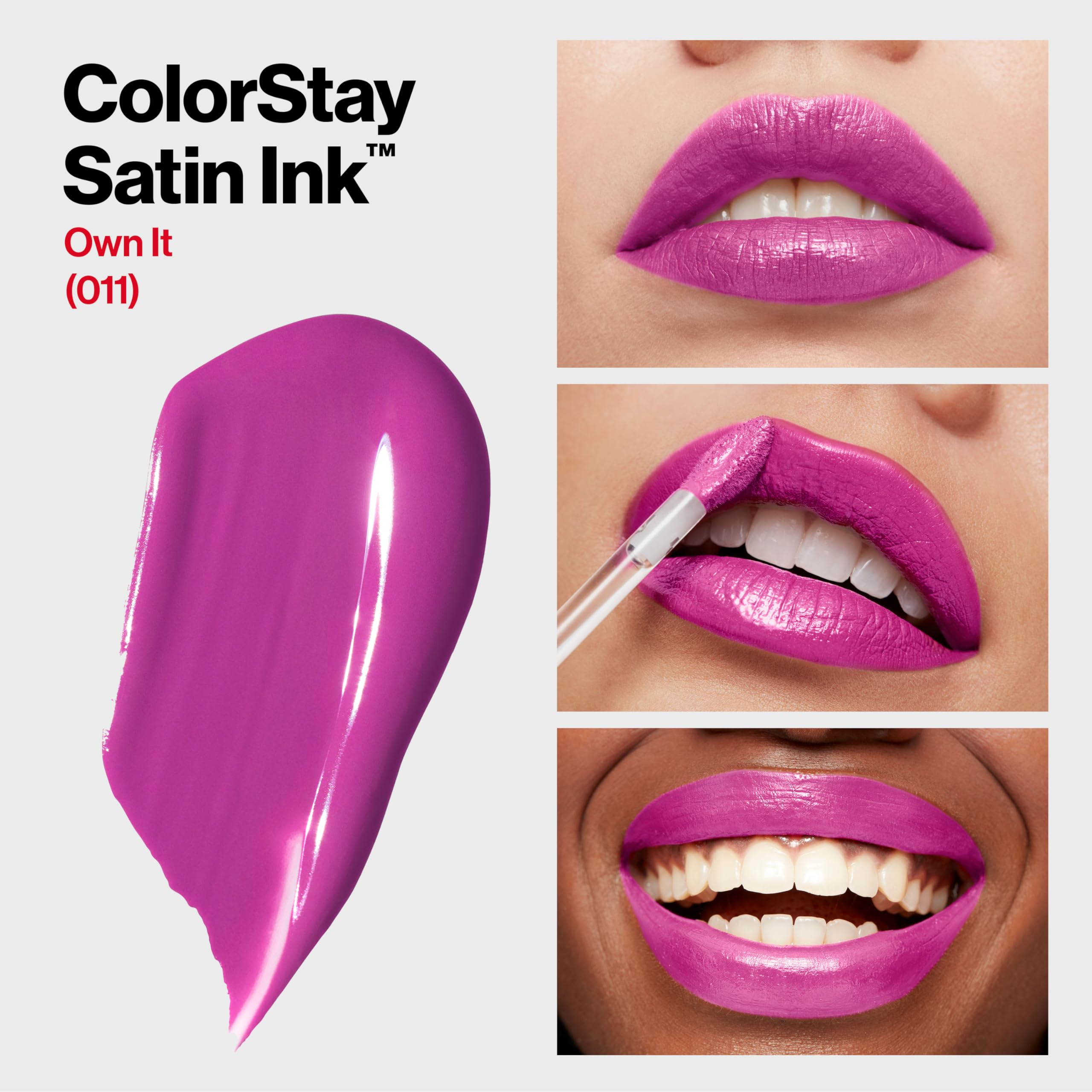 Muestra labial REVLON ColorStay Satin Ink con color intenso para uso diario.