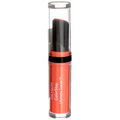 REVLON ColorStay Ultimate Suede labial envase detalle, presentación elegante para tocadores.